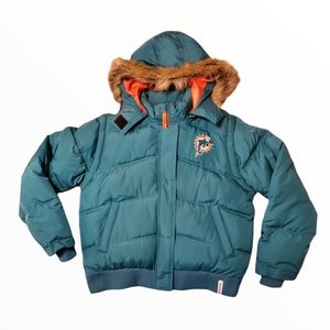 NFL Miami Dolphins Reebok team apparel puffer coat XL